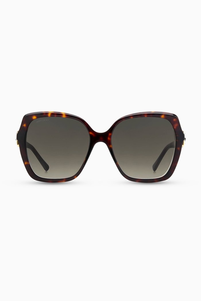 

Sadie D-frame Sunglasses in Acetate, Brown