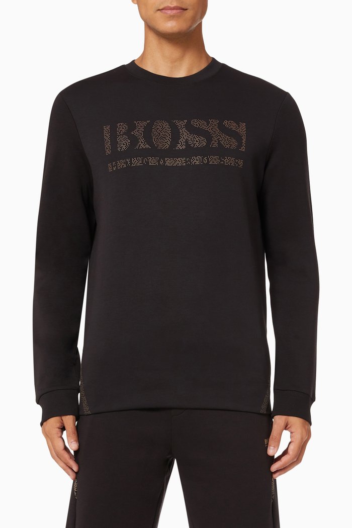 

Salbo Iconic Sweatshirt in Stretch Cotton, Black