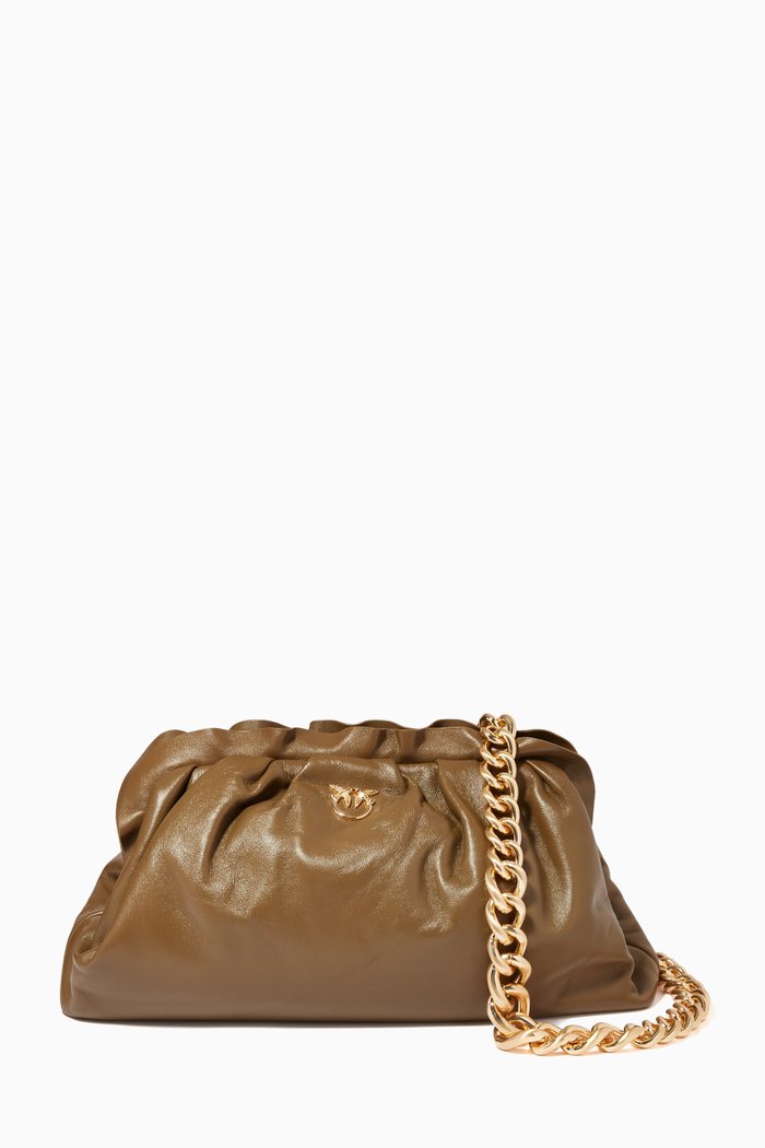 

Maxy Chain Clutch Framed 1 Bag in Leather, Brown