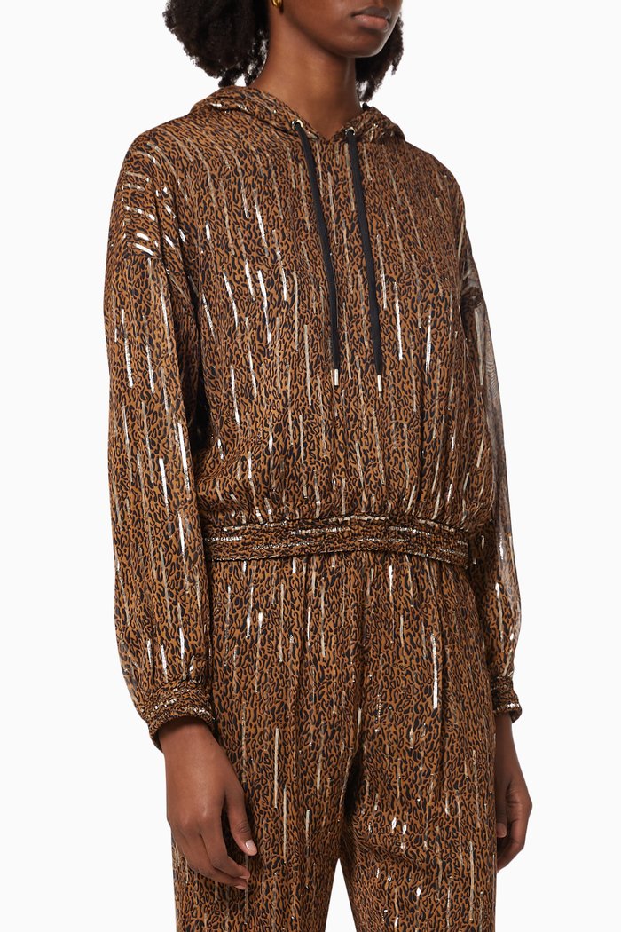 

Spotted Fil Coupé Sweatshirt in Viscose, Metallic
