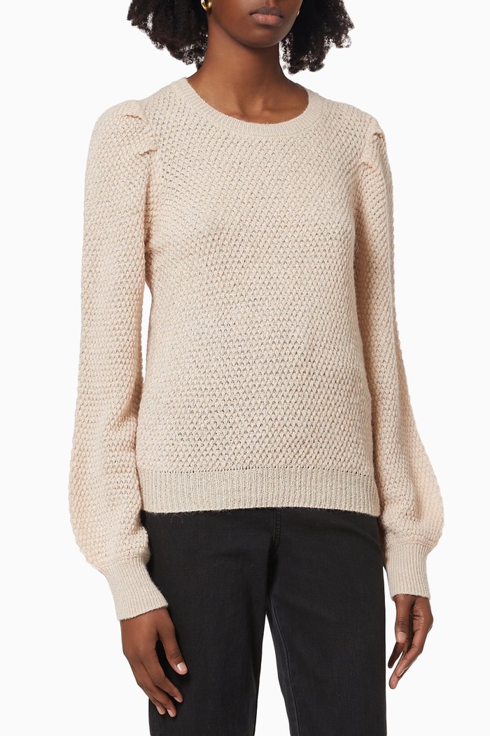 

Partecipare Punched Hole-effect Pullover in Alpaca, Pink