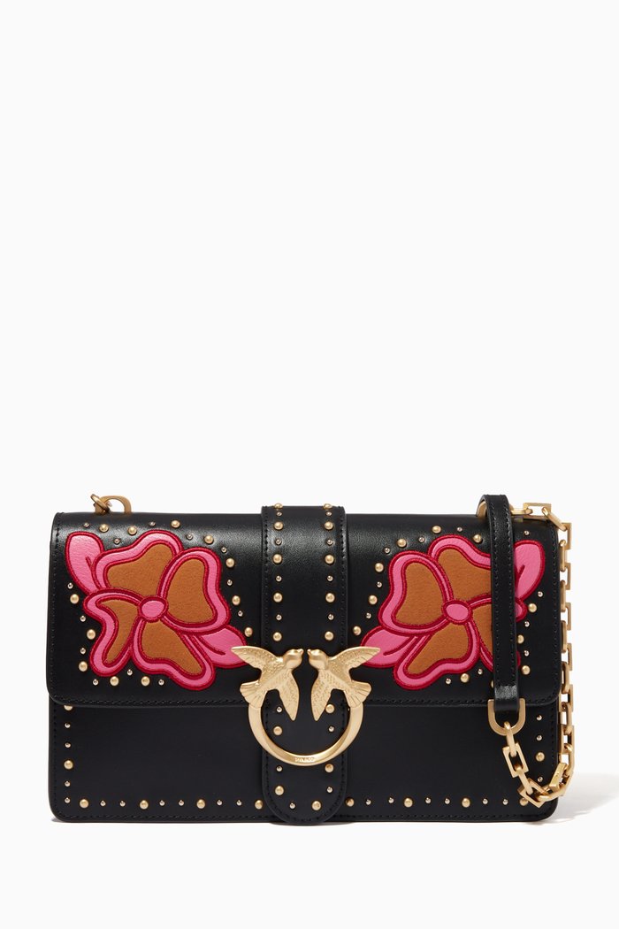 

Classic Love Icon Blooming Bag in Leather, Black