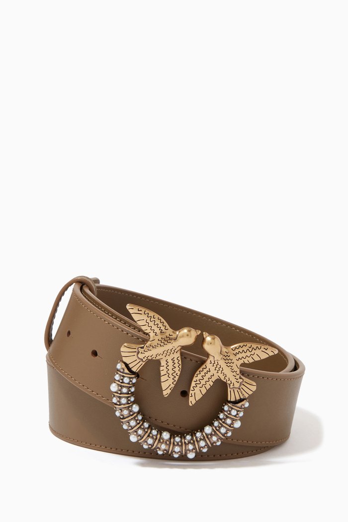

Love Jewel Hips Simply Belt in Leather, Brown