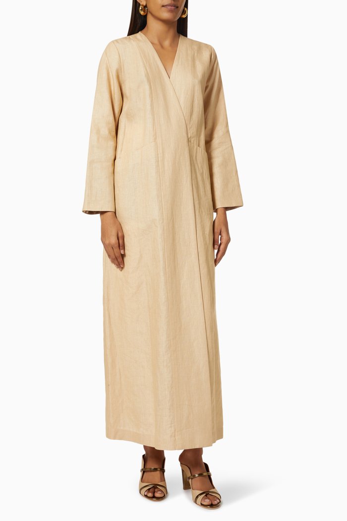 

Abaya in Linen, Yellow