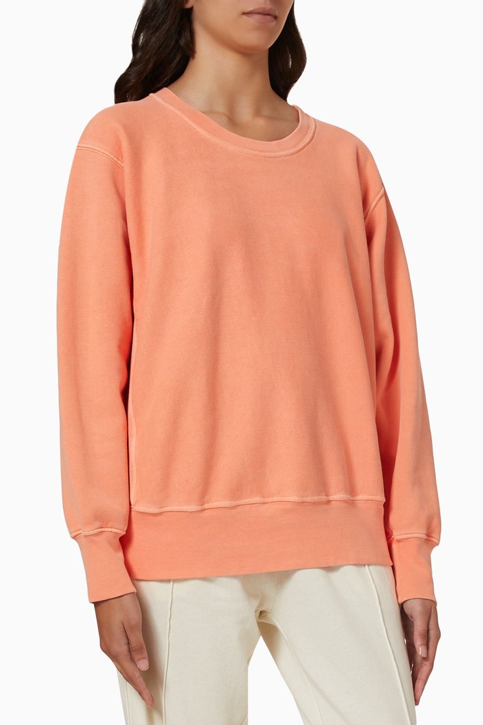 

Crop Crew Sweatshirt in Heavyweight Cotton Fleece, Orange