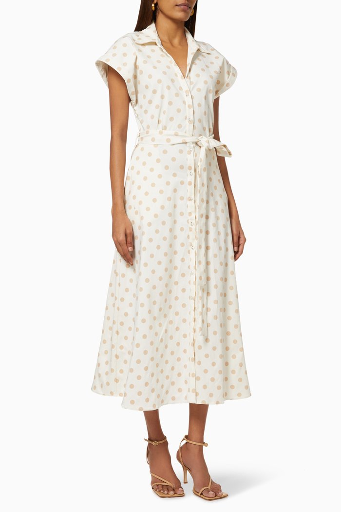 

Adage Fitted Midi Dress, Neutral