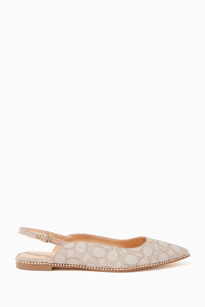 

Vae Skimmer Slingback Ballerina Flats in Signature Jacquard, Grey