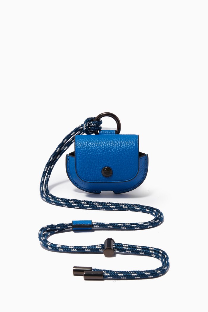 

Large AirPods Pro Case in Pebble Leather, Blue