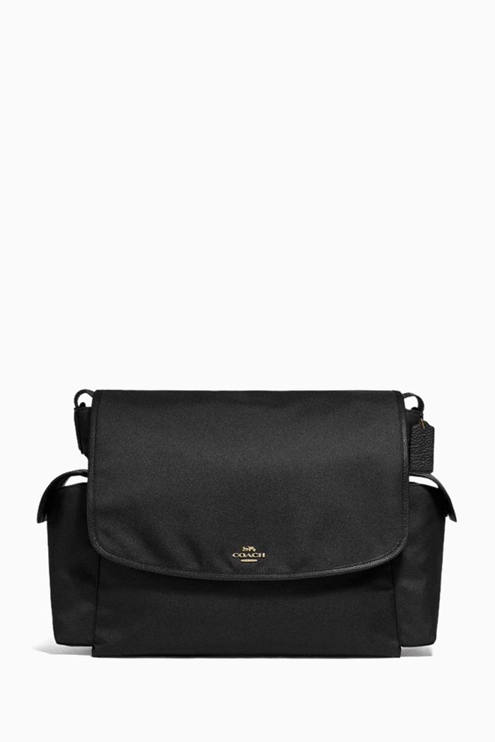 

Baby Messenger Bag in Nylon, Black