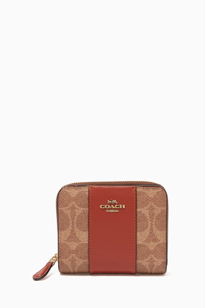 

Colour-block Billfold Wallet in Signature Canvas, Neutral
