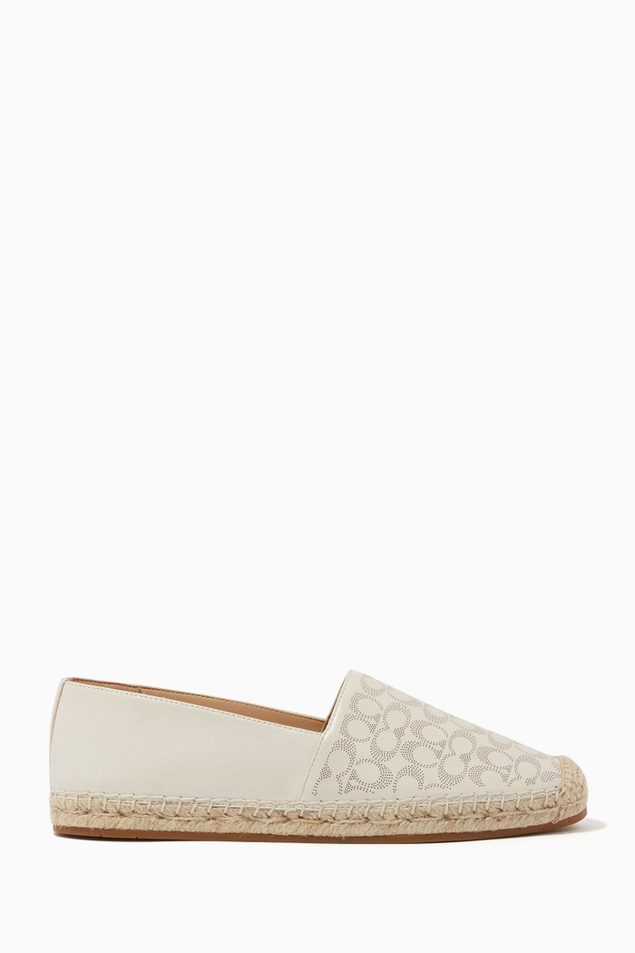 

Carley Espadrille in Smooth Leather, White