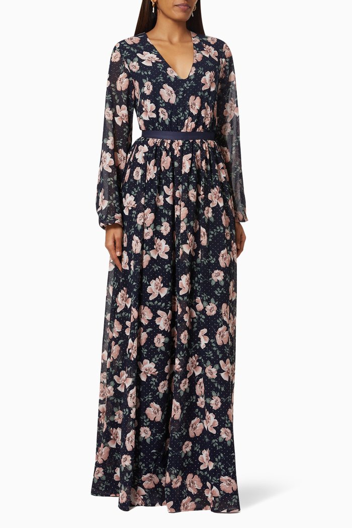 

Charlotte Floral Dress, Blue