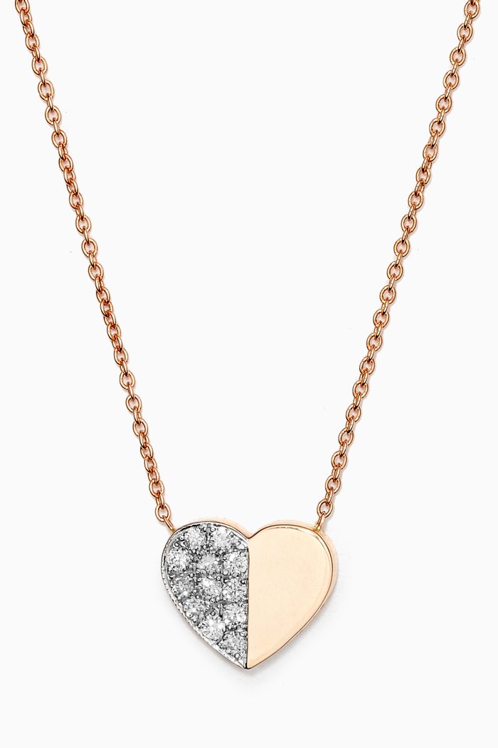 

Mars Heart Diamond Necklace in 14kt Rose Gold