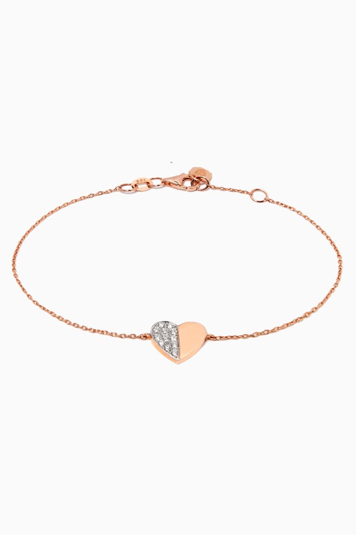 

Mars Heart Diamond Bracelet in 14kt Rose Gold