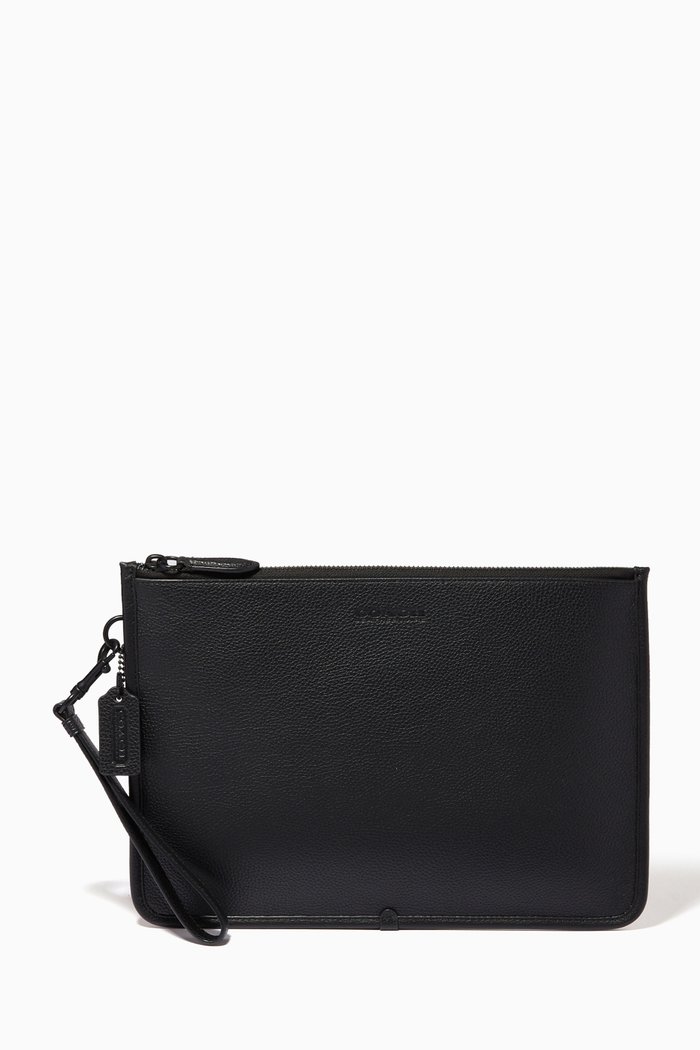 

Charter Pouch in Pebble Leather, Black