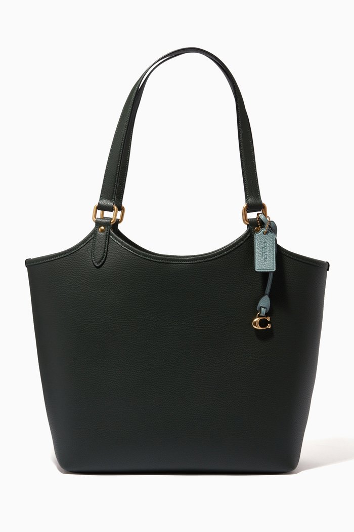 

Day Tote in Pebble Leather, Green