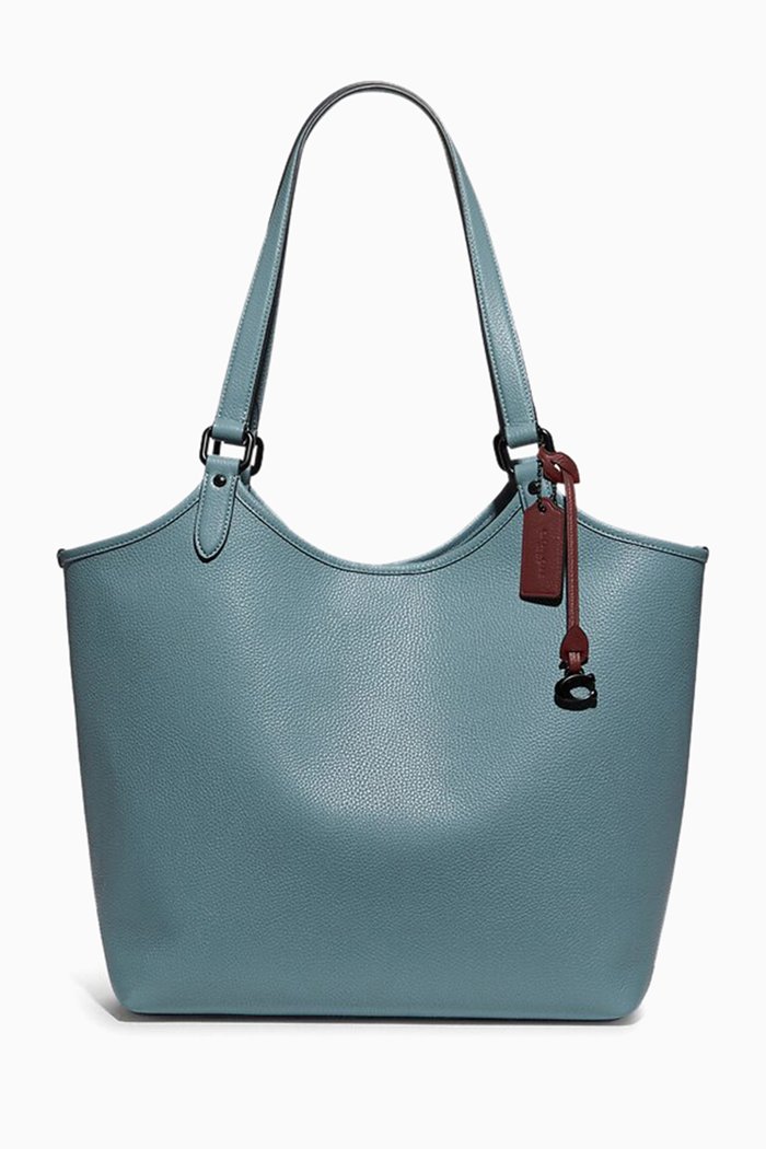 

Day Tote in Pebble Leather, Green