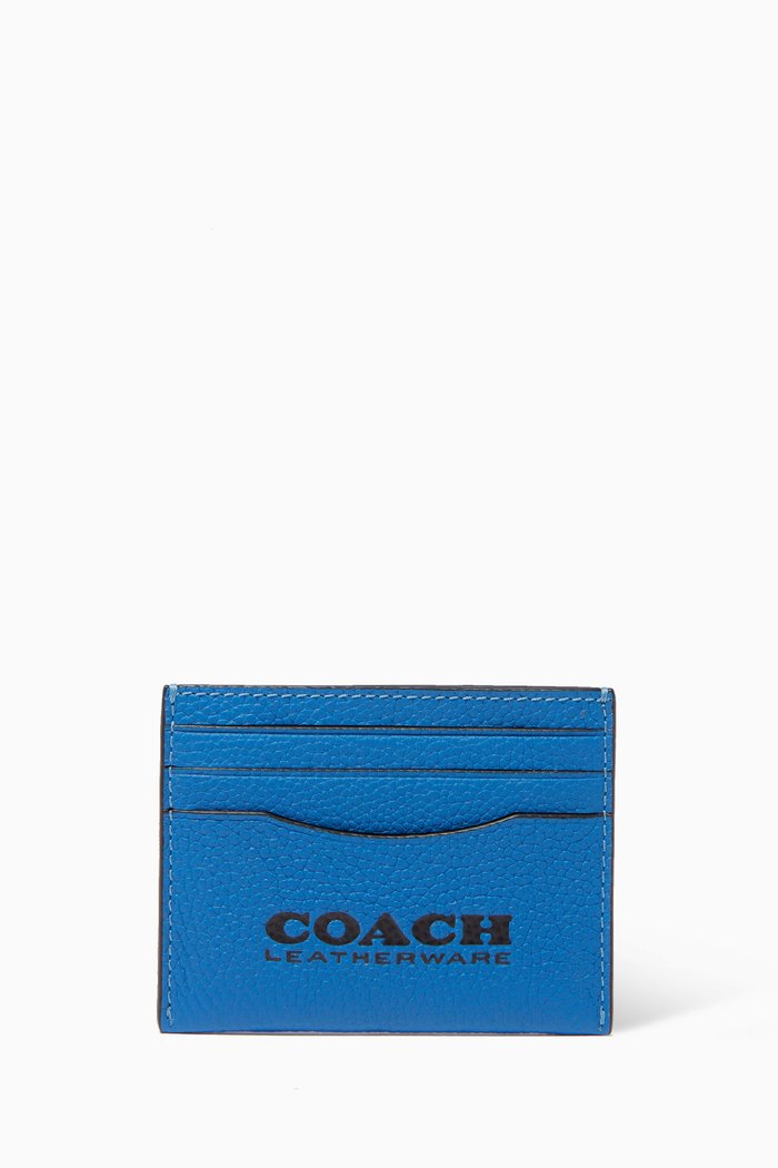 

Card Case in Pebbled Leather, Blue