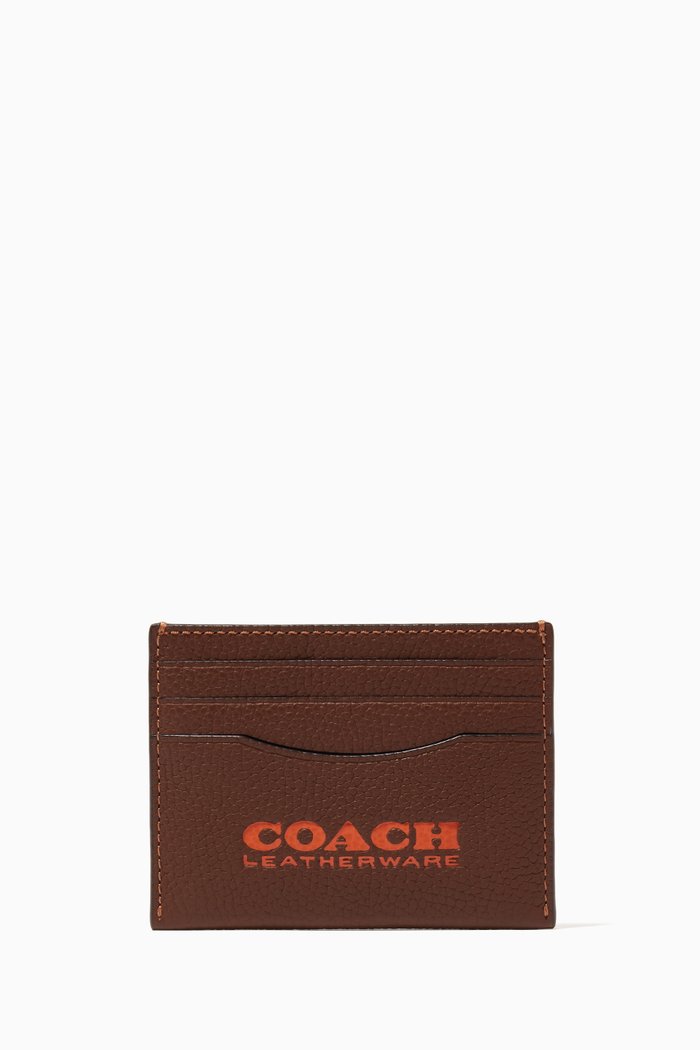 

Card Case in Pebbled Leather, Brown