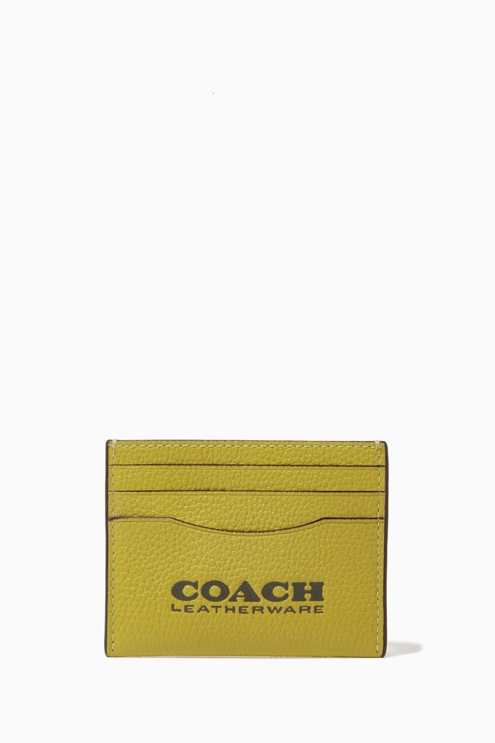 

Card Case in Pebbled Leather, Green