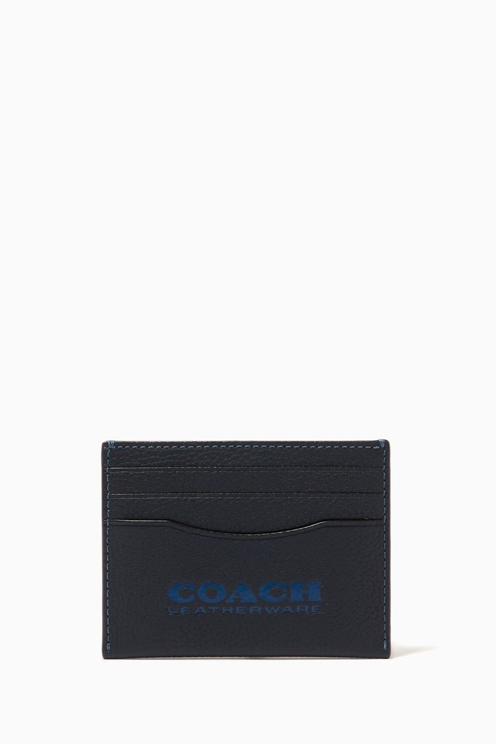 

Card Case in Pebbled Leather, Blue
