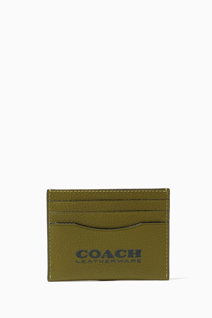 

Card Case in Pebbled Leather, Green