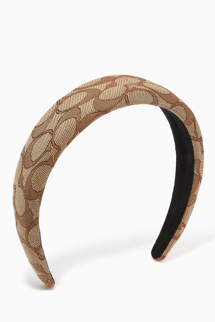 Headband in Signature Cotton Blend, Brown