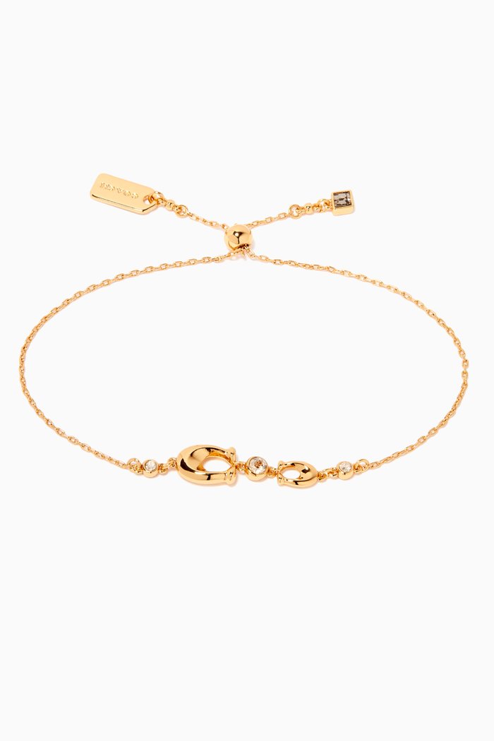 

Signature Crystal Slider Bracelet, Gold
