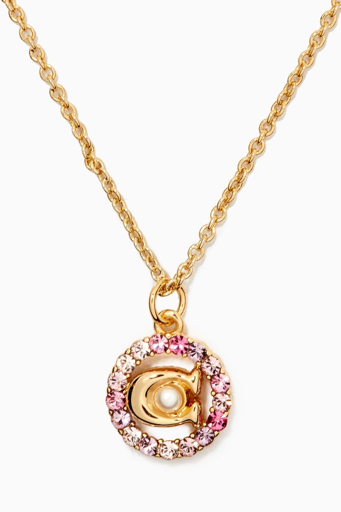 

Signature Crystal Necklace, Gold
