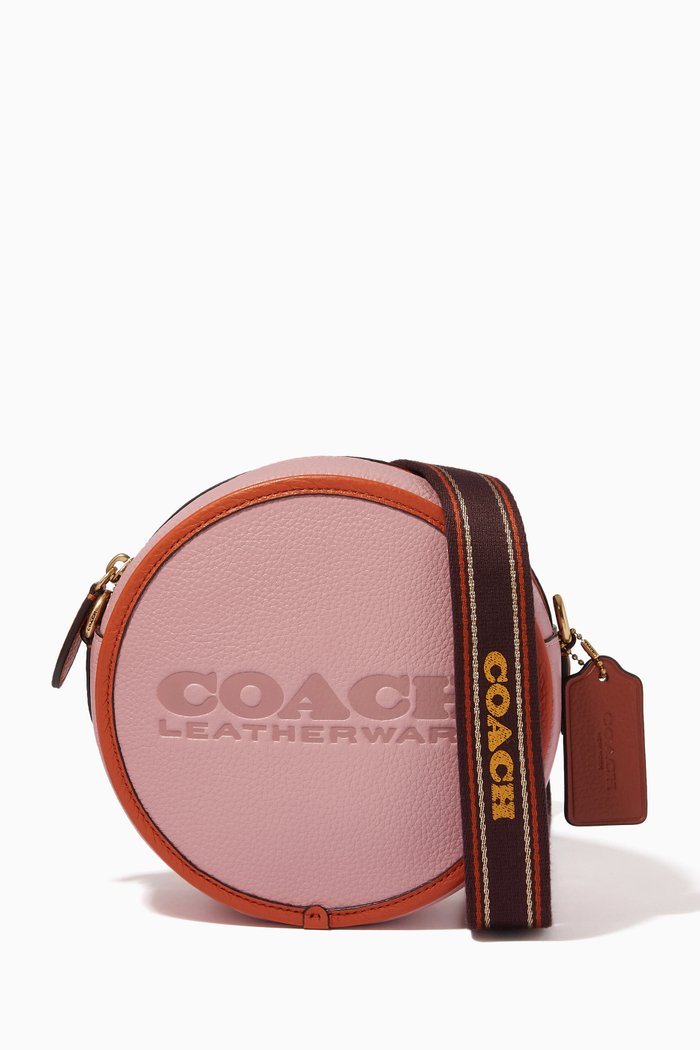 

Kia Circle Bag in Pebbled Leather, Pink