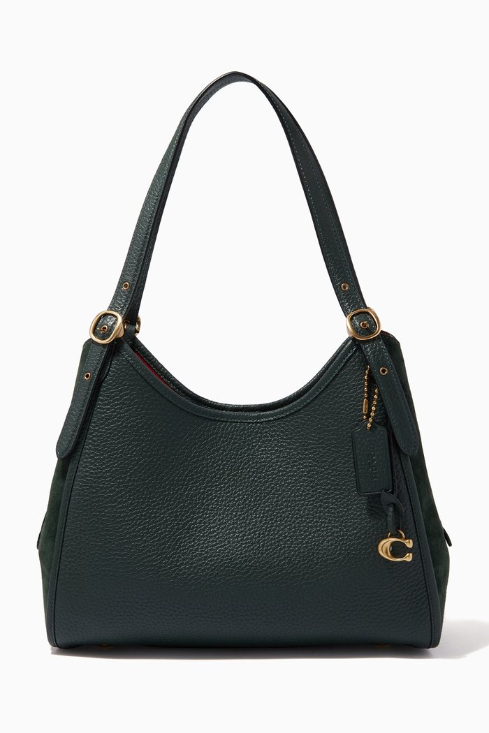 

Lori Shoulder Bag in Pebble Leather, Green