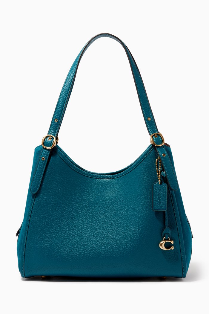

Lori Shoulder Bag in Pebble Leather, Blue