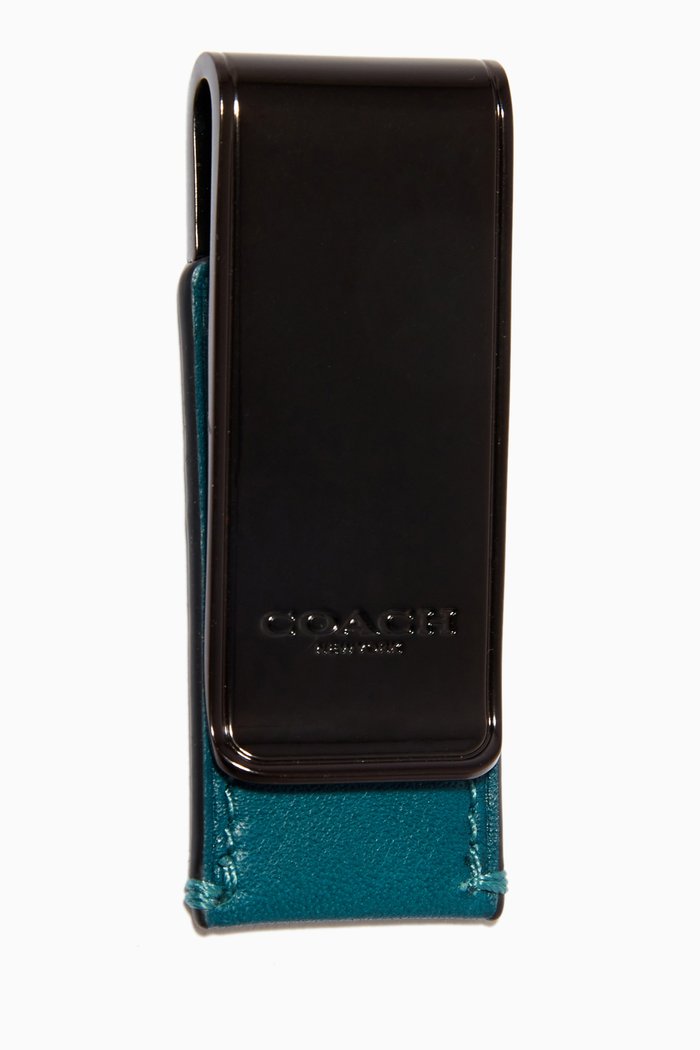 

Money Clip in Sport Calf Leather, Blue