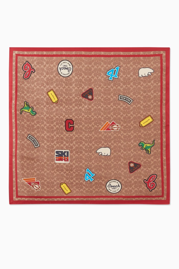

Patches Square Scarf in Signature Print Silk, Multicolour