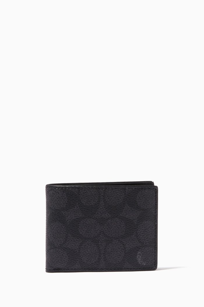 

Slim Billfold Wallet in Signature Canvas, Black
