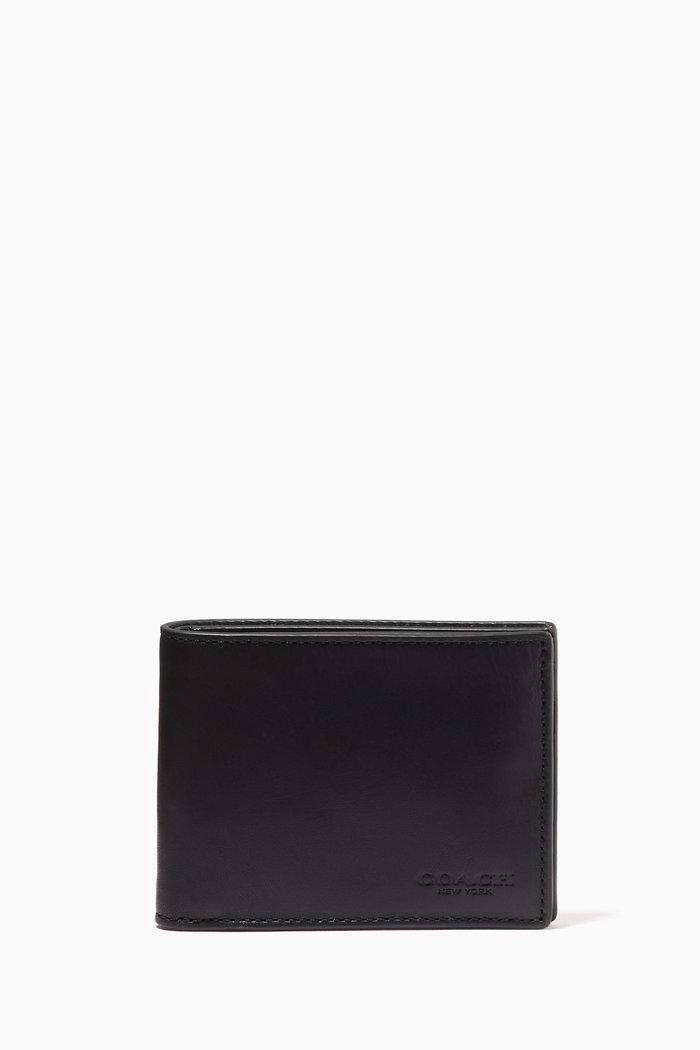 

Slim Billfold Wallet in Sport Calf Leather, Black