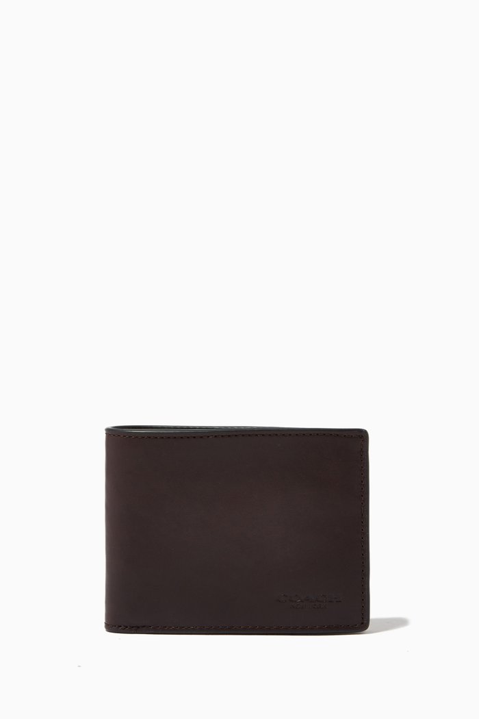 

Slim Billfold Wallet in Sport Calf Leather, Red