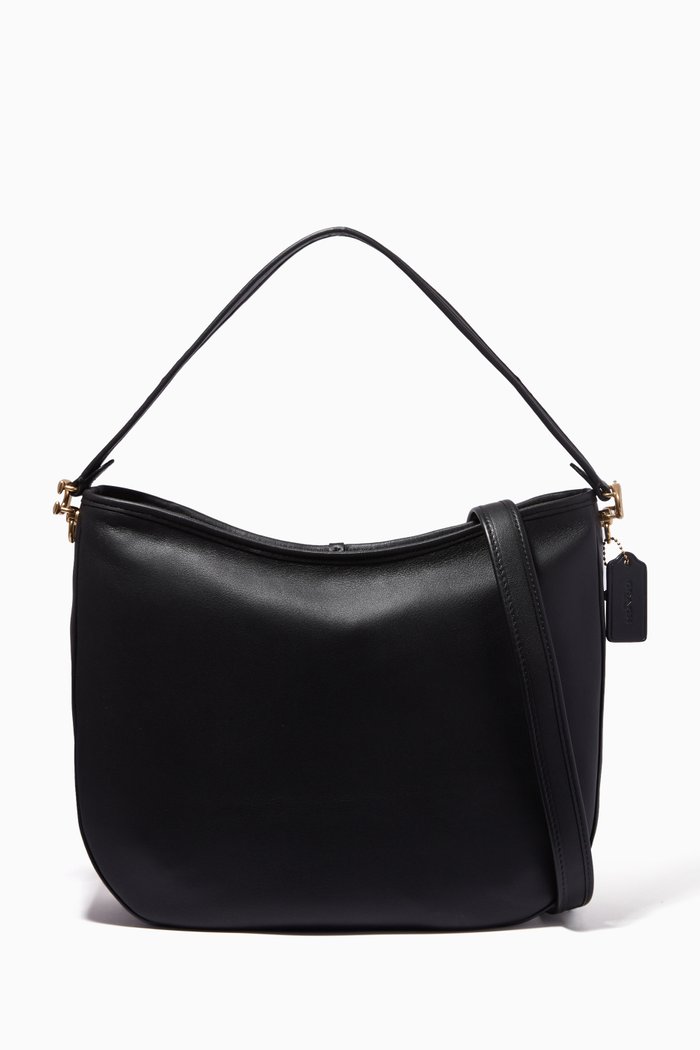 

Soft Tabby Hobo in Smooth Leather, Black