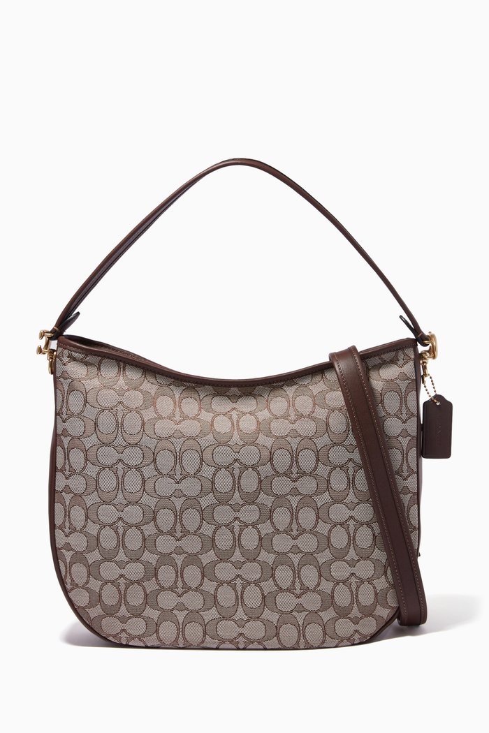 

Soft Tabby Hobo in Signature Jacquard, Brown