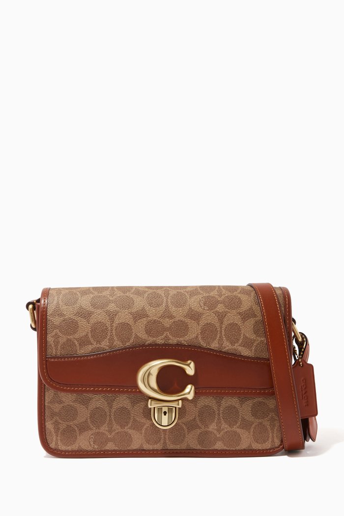 

Studio Shoulder Bag In Signature Canvas, Brown