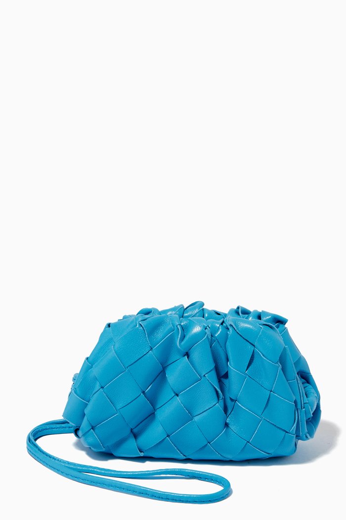 

Coin Purse in Intrecciato Nappa, Blue