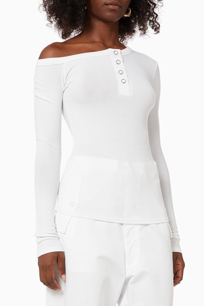 

Harley Top in Stretch Rib, White
