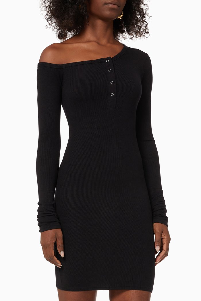 

Rori Dress in Stretch Rib, Black