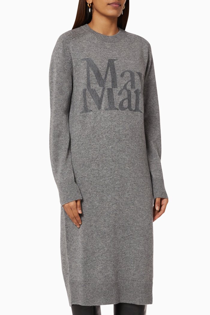 

Cursore Dress in Wool & Cashmere, Grey
