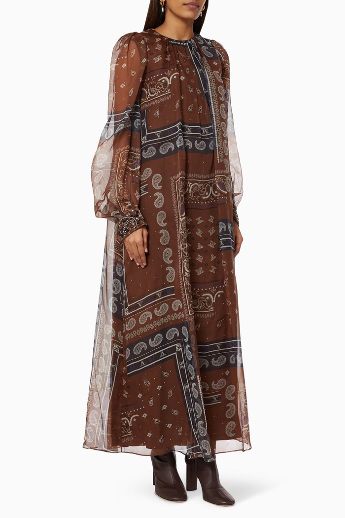 

Bea Dress in Silk Organza, Multicolour