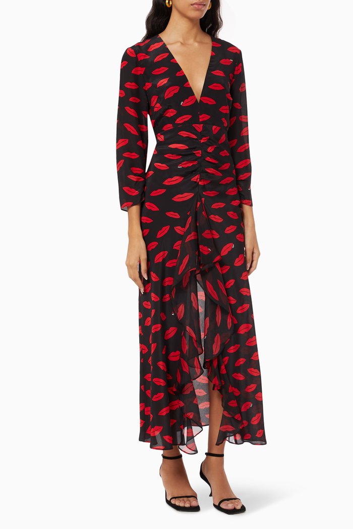 

Rose Maxi Dress in Silk, Black