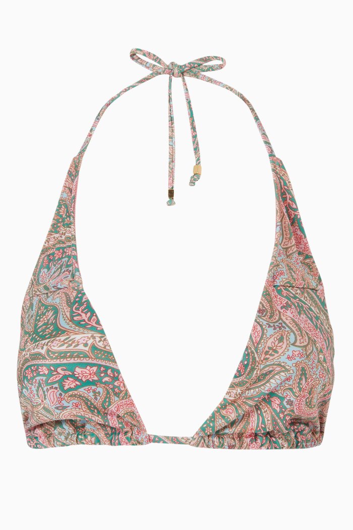 

Lennon Ruched Bikini Top in Recycled Polyester, Multicolour