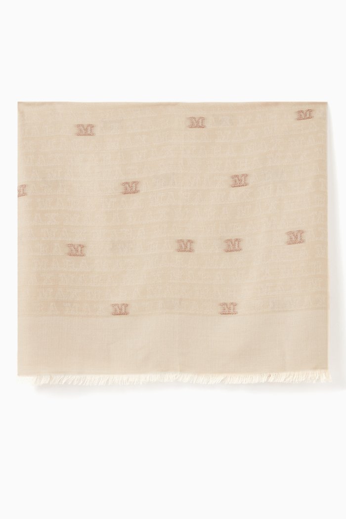 

Eger Stole in Jacquard & Wool, Neutral