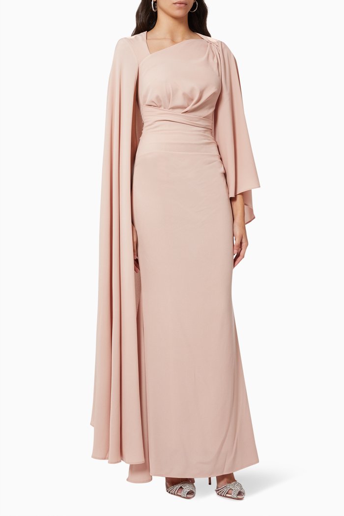 

Foulard1 Gown in Stretch Crespina, Pink