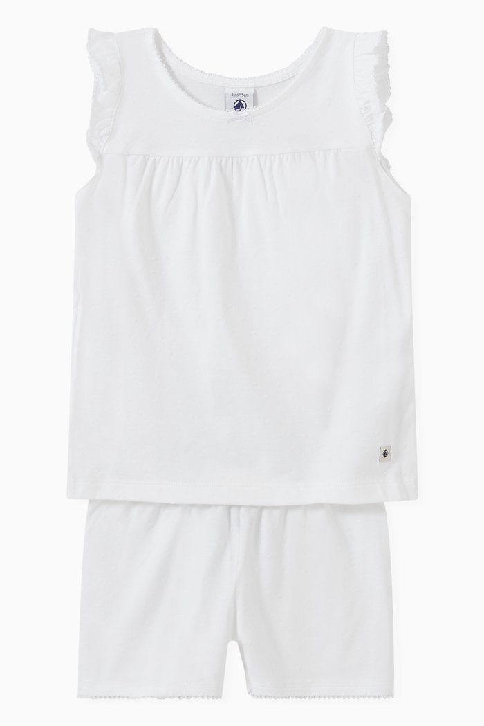 

Short Pyjama Set in Fine Cotton, White